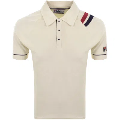 Fila Vintage Fila Massimo Polo T Shirt Off White