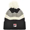 Fila Vintage Fila Renard Pom Beanie Hat Black In Multi