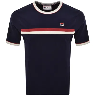 Fila Vintage Fila Rosario Terry Stripes T Shirt Fila Navy In Blue