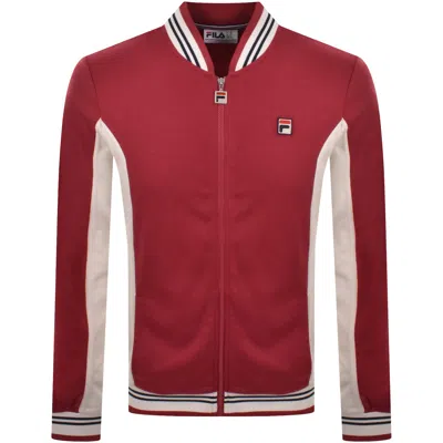 Fila Vintage Fila Settanta Zip Track Top Garnet Red