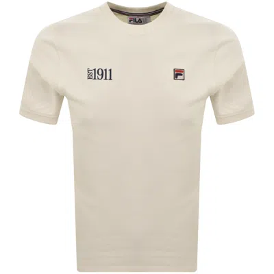 Fila Vintage Fila Silvio Simple T Shirt Cream In Neutral