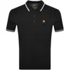 Fila Vintage Fila Soren 2 Tipped Polo Black In Black