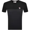 Fila Vintage Fila Tiebreaker Colour Block T Shirt Black In Black