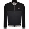 Fila Vintage Fila Tiebreaker Sweatshirt Black In Black