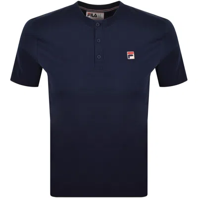 Fila Vintage Fila Valentino Essential T Shirt Navy In Blue