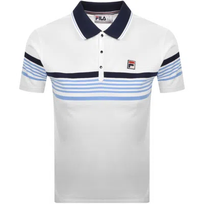 Fila Vintage Francis Polo T Shirt White In Neutral