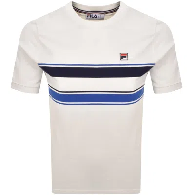 Fila Vintage Iggy Stripe T Shirt Cream In White
