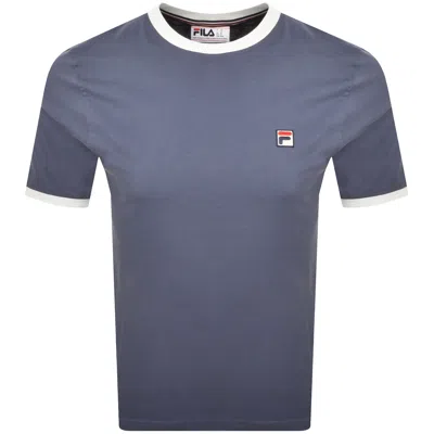Fila Vintage Marconi T Shirt Blue In Brown
