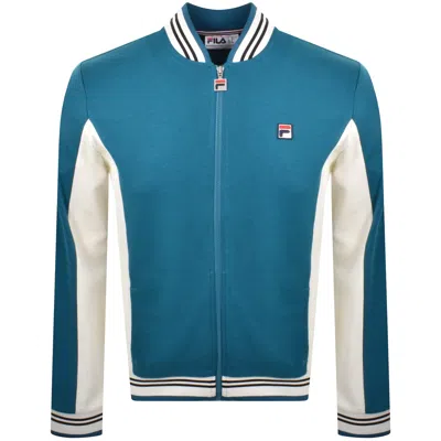 Fila Vintage Settanta Zip Track Top Green In Multi