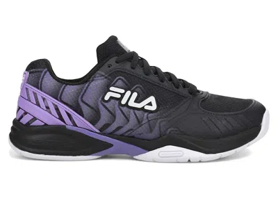 Pre-owned Fila Volley Zone Pbf (women's) Sneakers In Black/aster Purple/white