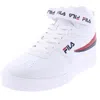 Fila Vulc 13 Repeat Logo Womens Faux Leather Mid Top Basketball Shoes