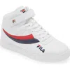 Fila Vulc 13 Reverse Flag High Top Sneaker In White/navy/red