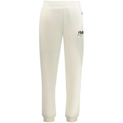 Fila White Cotton Men's Trousers In Neutral