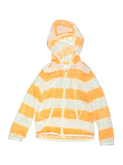 Pre-owned Fila Kids'  Windbreaker Jackets In Yellow