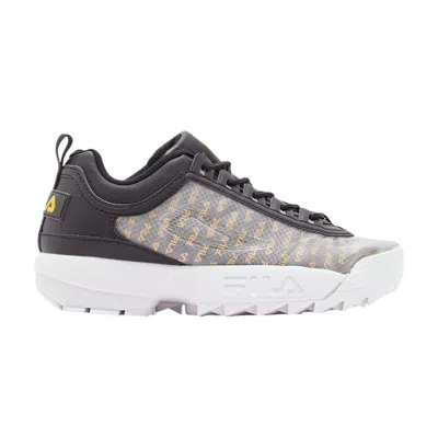 Pre-owned Fila Wmns Disruptor 2 'clear Logos - Black White Gold' | Women's Size 7