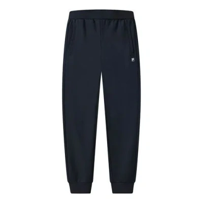 Fila (wmns)  Athleisure Casual Sports Bundle Feet Long Pants Blue In Black