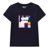 Fila (wmns)  Cotton Casual Short Sleeve Blue In Black