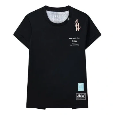 Fila (wmns)  X Mihara Yasuhiro Jointly Signed Logo Printing Sports T-shirt Black Logot
