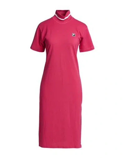 Fila Woman Midi Dress Magenta Size Xs Cotton