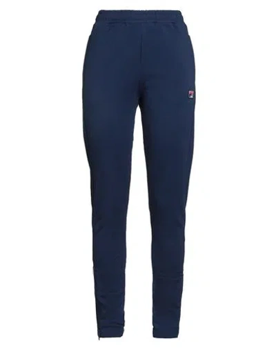 Fila Woman Pants Blue Size S Cotton, Elastane