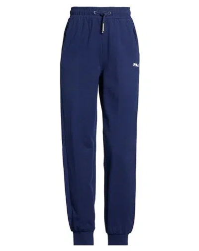 Fila Woman Pants Blue Size Xs Cotton, Elastane