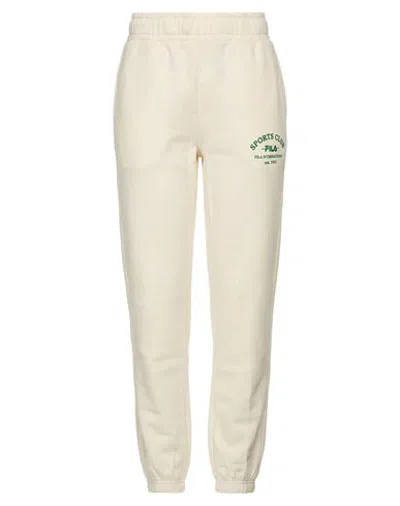 Fila Woman Pants Ivory Size Xs Cotton, Polyester In White