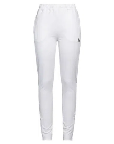 Fila Woman Pants White Size S Cotton, Elastane