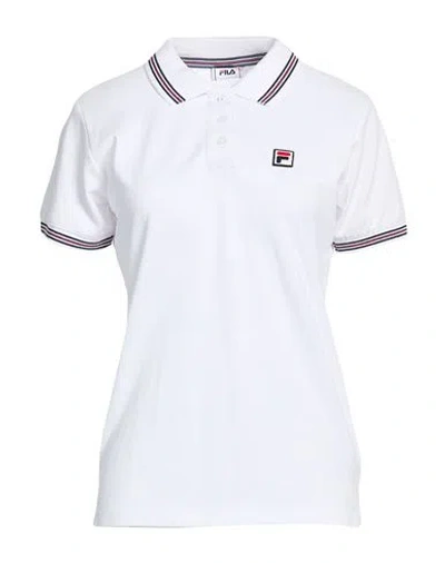 Fila Woman Polo Shirt White Size Xs Cotton