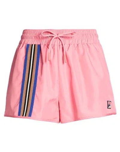 Fila Woman Shorts & Bermuda Shorts Coral Size L Polyester In Pink