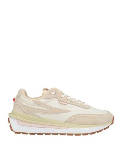 Fila Woman Sneakers Sand Size 10.5 Soft Leather, Textile Fibers In Beige