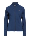 Fila Woman Sweatshirt Blue Size S Cotton, Elastane In Blue