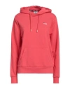 Fila Woman Sweatshirt Coral Size L Cotton, Polyester In Red