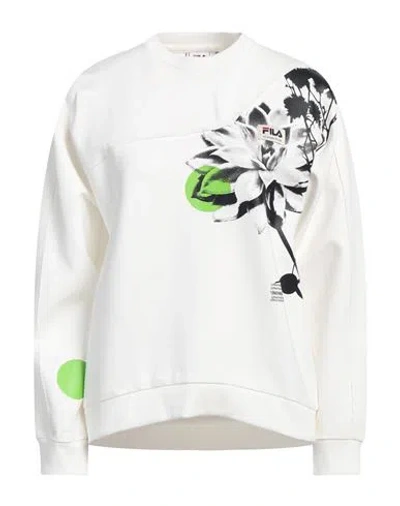 Fila Woman Sweatshirt White Size Xs Viscose, Polyamide, Elastane