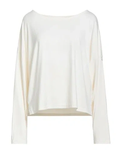 Fila Woman T-shirt Ivory Size M Viscose, Elastane In White