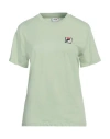 Fila Woman T-shirt Light Green Size S Cotton In Green