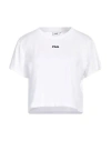 Fila Woman T-shirt White Size Xl Cotton, Elastane In White