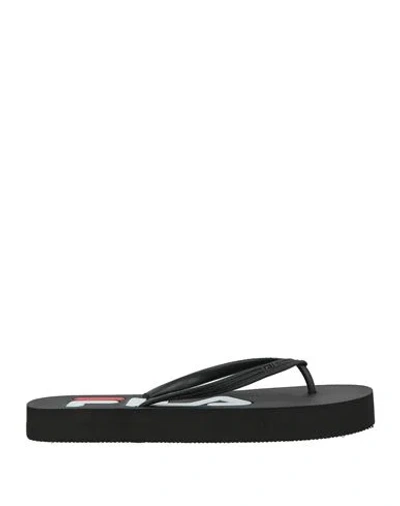 Fila Woman Thong Sandal Black Size 7 Rubber