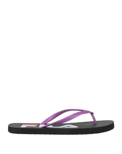 Fila Woman Thong Sandal Purple Size 9.5 Rubber