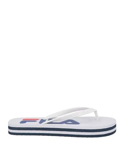 Fila Woman Thong Sandal White Size 7 Rubber