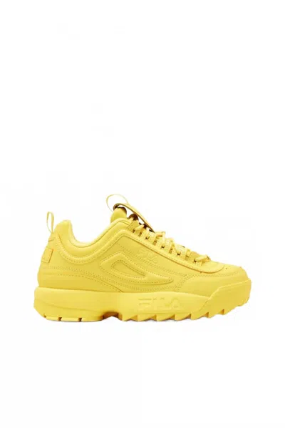 Fila Women's Disruptor Ii Chunky Sneaker In Gold Finch In Yellow