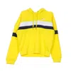 Fila Women's Lightweight Cropped Hoodie Ella Empire Yellow/bright White/black In Empire Yellow/bright White/black