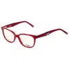 Fila Women's 51 Mm Burgundy Opticals In Red