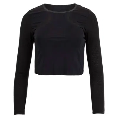 Fila Women's Uplift Long Sleeve Performance Crop Top In Black