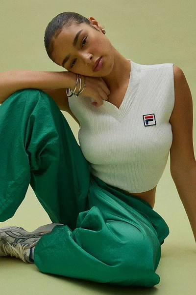 Fila X Hailey Baby Tank Top In White, Women's At Urban Outfitters In White