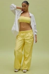 Fila X Hailey Oversize Crinkle Pants In Popcorn