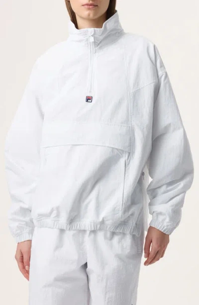 Fila X Hailey Half Zip Nylon Oversize Jacket In White