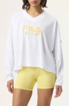 Fila X Hailey Long Sleeve Sports Jersey In White