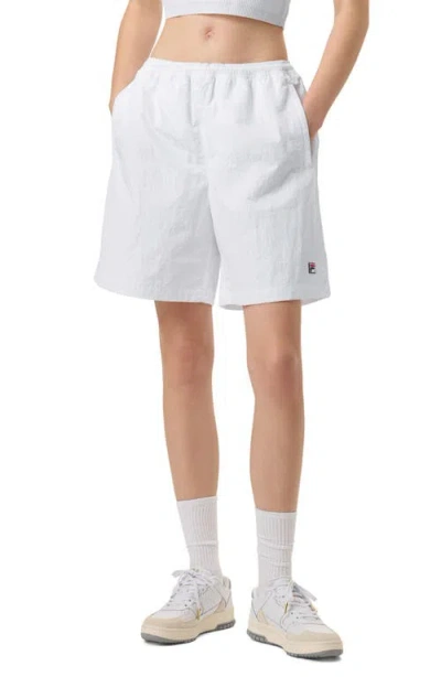 Fila X Hailey Nylon Crinkle Shorts In White
