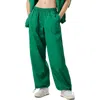 Fila X Hailey Oversize Crinkle Pants In Green
