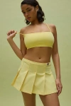 Fila X Hailey Pleated Miniskirt In Popcorn